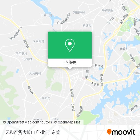 天和百货大岭山店-北门地图