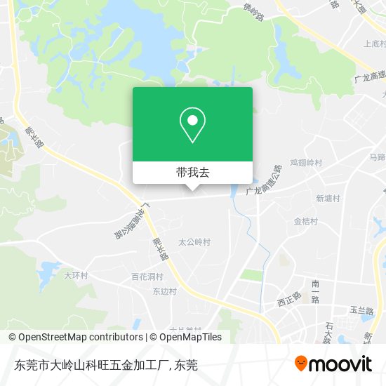 东莞市大岭山科旺五金加工厂地图
