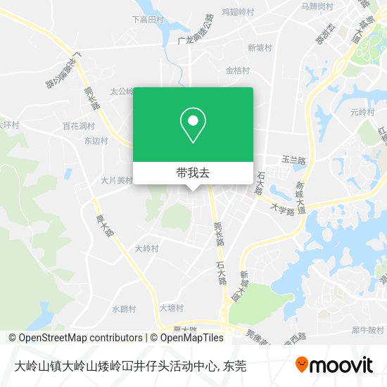 大岭山镇大岭山矮岭冚井仔头活动中心地图