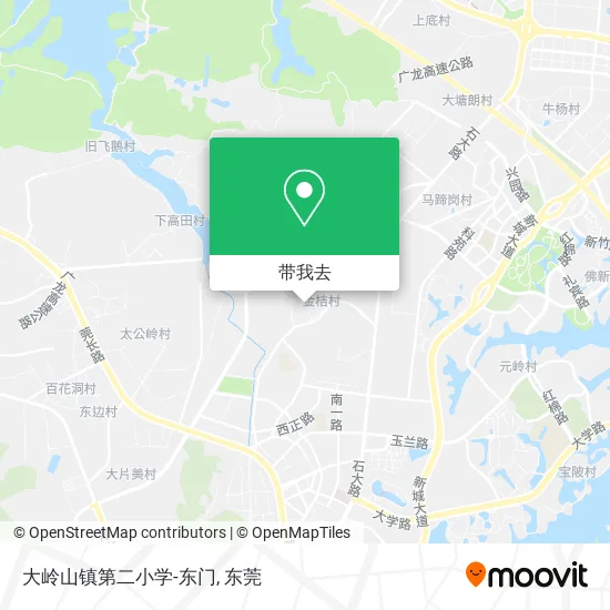 大岭山镇第二小学-东门地图