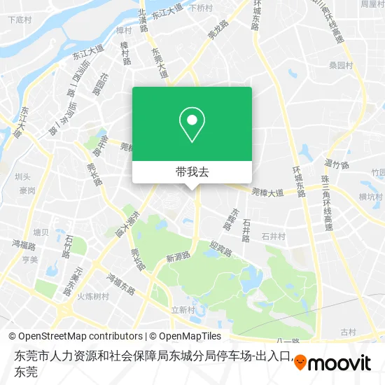 东莞市人力资源和社会保障局东城分局停车场-出入口地图