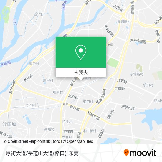 厚街大道/岳范山大道(路口)地图