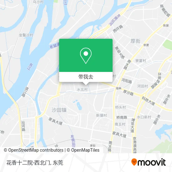 花香十二院-西北门地图