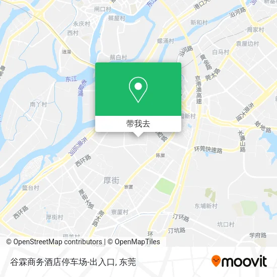 谷霖商务酒店停车场-出入口地图