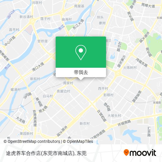 途虎养车合作店(东莞市南城店)地图