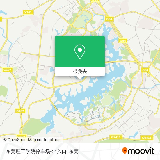 东莞理工学院停车场-出入口地图