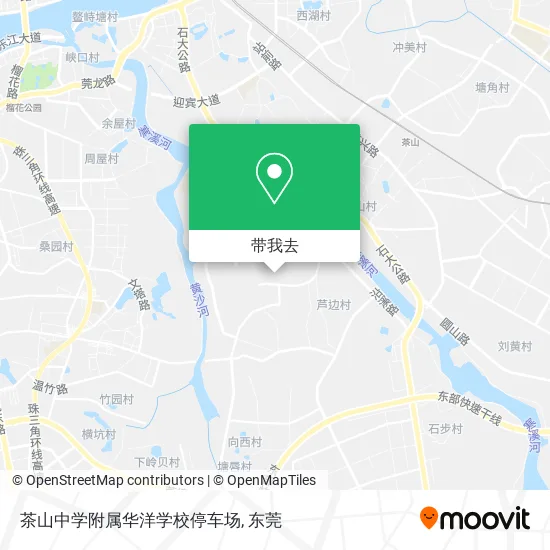 茶山中学附属华洋学校停车场地图