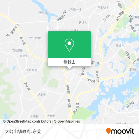 大岭山镇政府地图