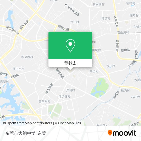 东莞市大朗中学地图