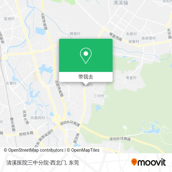 清溪医院三中分院-西北门地图