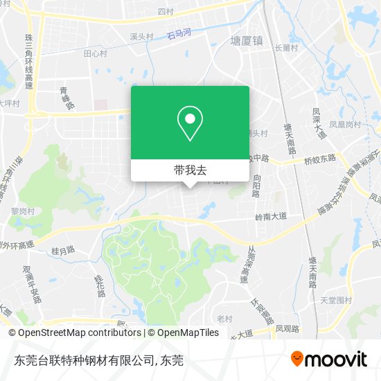 东莞台联特种钢材有限公司地图