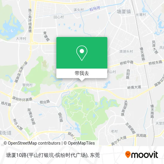 塘厦10路(平山打银坑-缤纷时代广场)地图