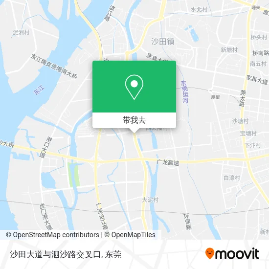沙田大道与泗沙路交叉口地图