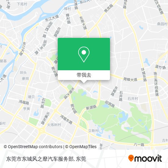 东莞市东城风之靡汽车服务部地图