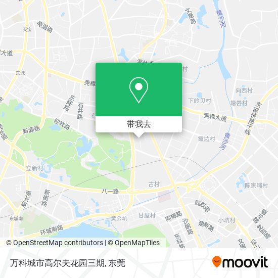 万科城市高尔夫花园三期地图