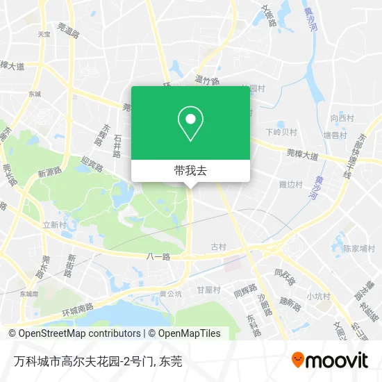 万科城市高尔夫花园-2号门地图