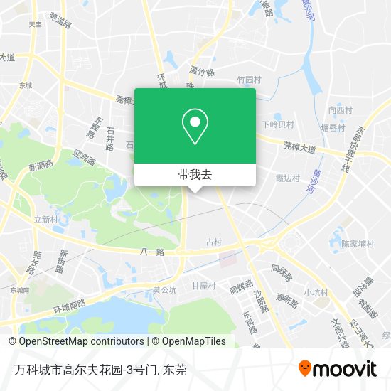 万科城市高尔夫花园-3号门地图