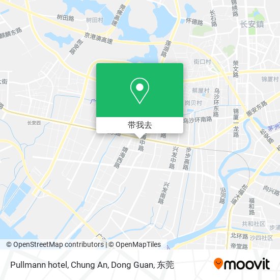 Pullmann hotel, Chung An, Dong Guan地图