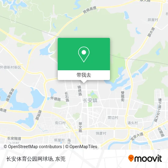 长安体育公园网球场地图