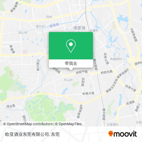 欧亚酒业东莞有限公司地图
