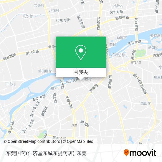 东莞国药(仁济堂东城东提药店)地图