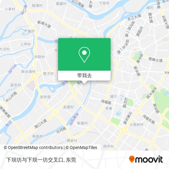 下坝坊与下坝一坊交叉口地图