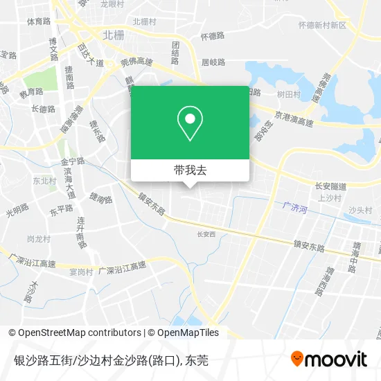 银沙路五街/沙边村金沙路(路口)地图