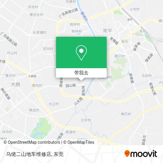 乌佬二山地车维修店地图