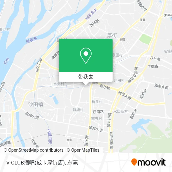 V-CLUB酒吧(威卡厚街店)地图