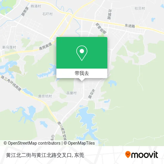 黄江北二街与黄江北路交叉口地图