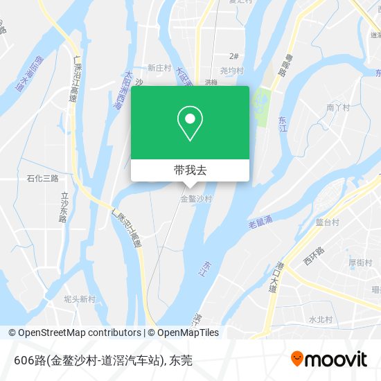 606路(金鳌沙村-道滘汽车站)地图