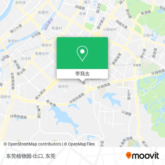 东莞植物园-出口地图