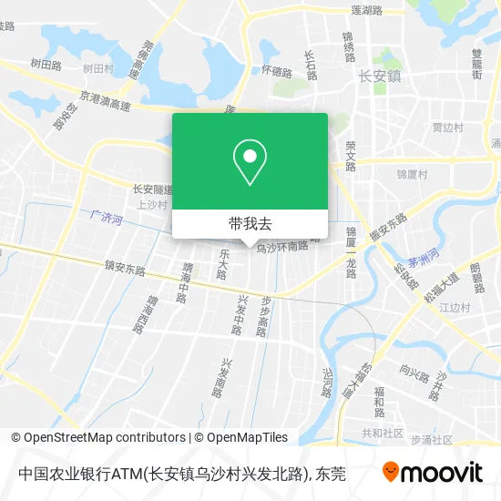 中国农业银行ATM(长安镇乌沙村兴发北路)地图