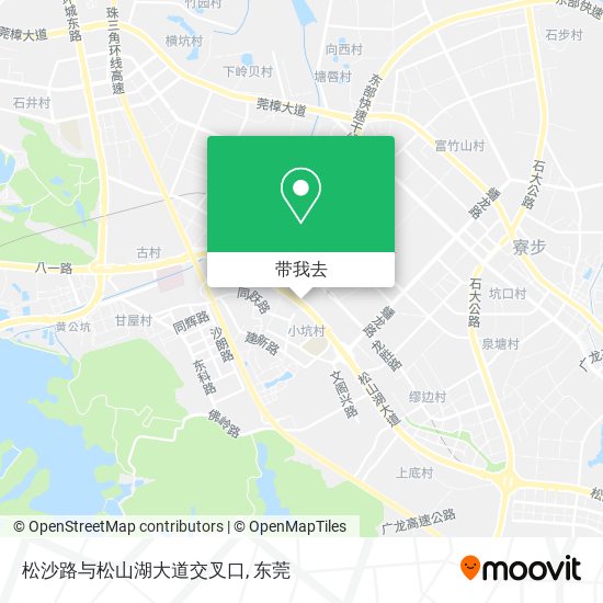 松沙路与松山湖大道交叉口地图