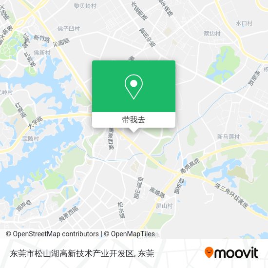 东莞市松山湖高新技术产业开发区地图