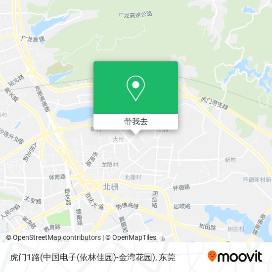 虎门1路(中国电子(依林佳园)-金湾花园)地图