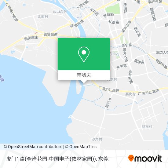 虎门1路(金湾花园-中国电子(依林家园))地图