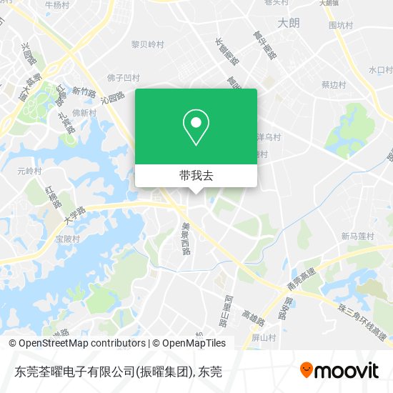 东莞荃曜电子有限公司(振曜集团)地图