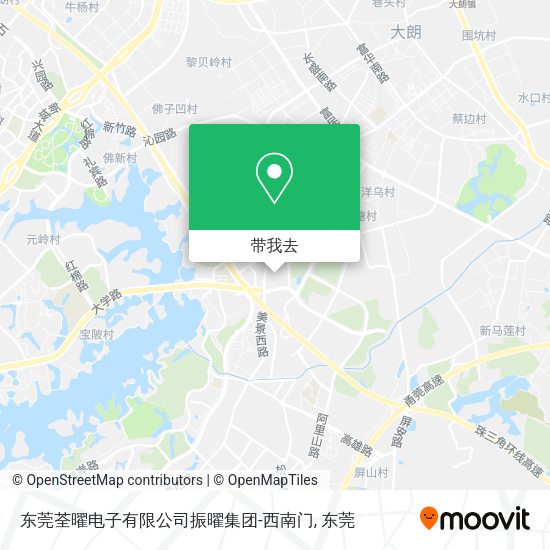 东莞荃曜电子有限公司振曜集团-西南门地图