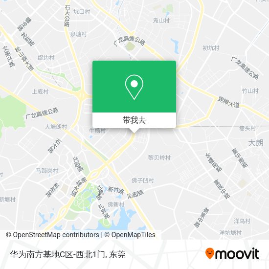 华为南方基地C区-西北1门地图