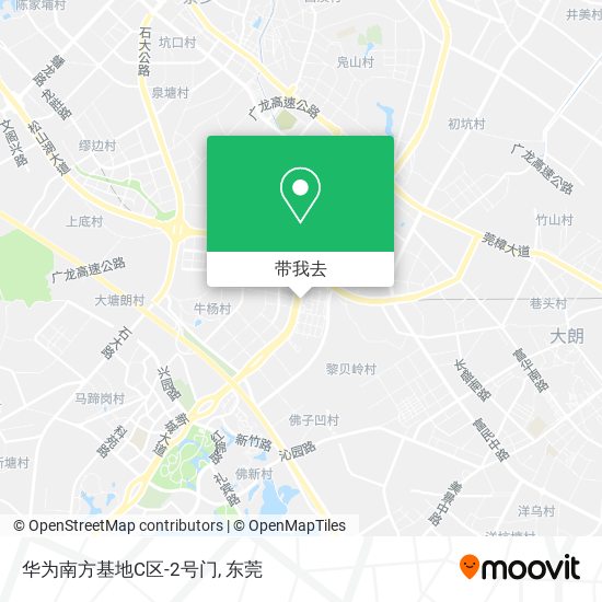 华为南方基地C区-2号门地图