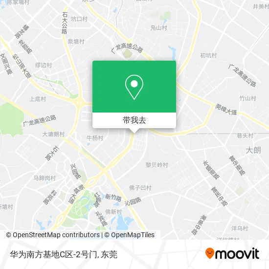 华为南方基地C区-2号门地图