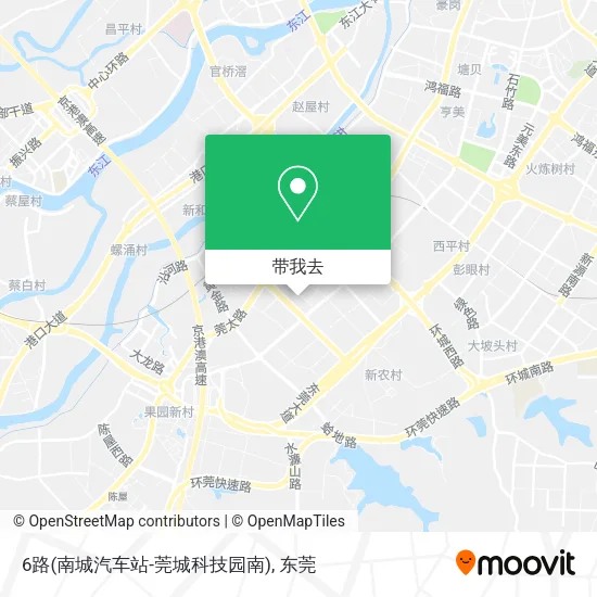 6路(南城汽车站-莞城科技园南)地图