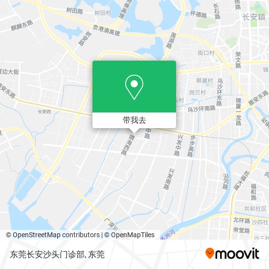 东莞长安沙头门诊部地图