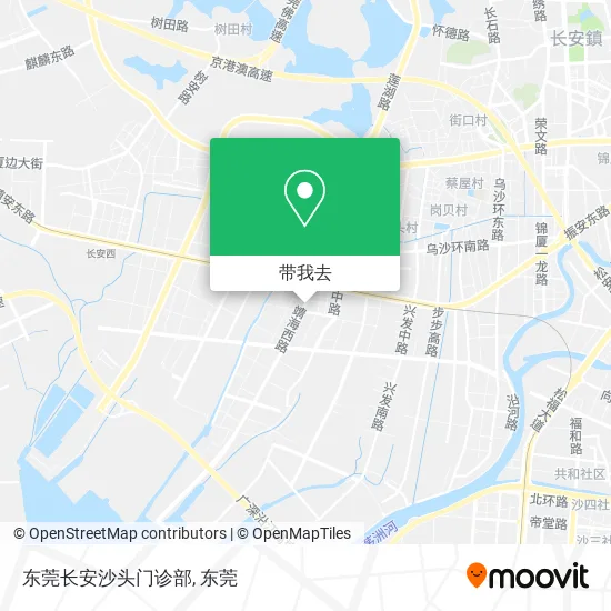 东莞长安沙头门诊部地图