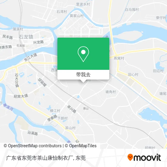 广东省东莞市茶山康怡制衣厂地图