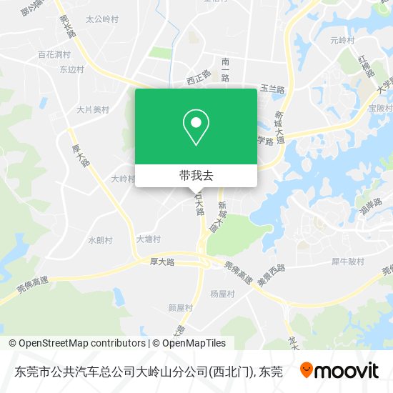 东莞市公共汽车总公司大岭山分公司(西北门)地图