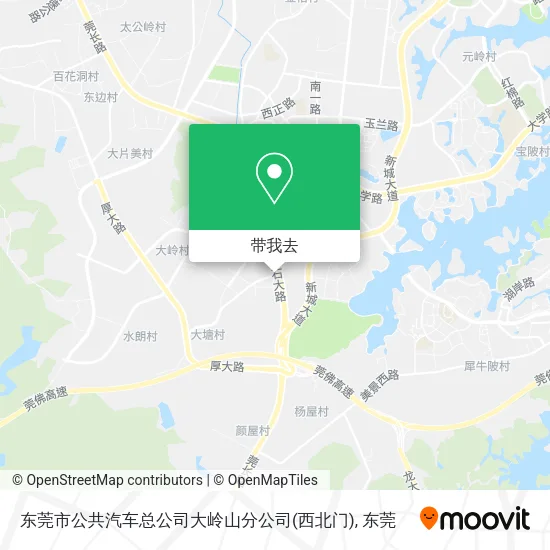 东莞市公共汽车总公司大岭山分公司(西北门)地图