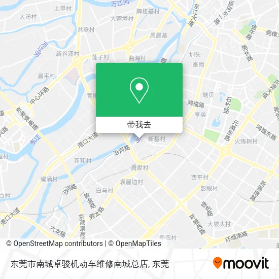 东莞市南城卓骏机动车维修南城总店地图