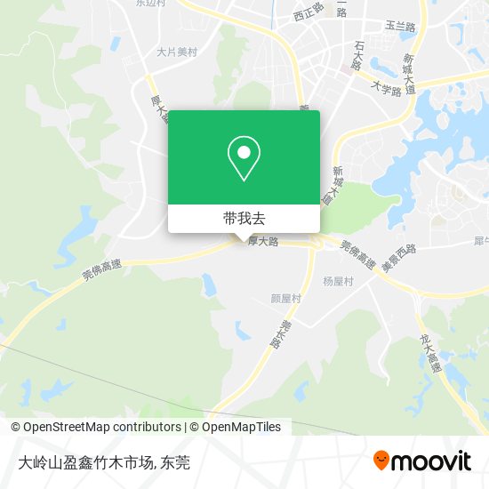 大岭山盈鑫竹木市场地图